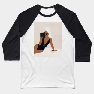 Stylish girl, Fashion girl, Boho style art, Mid century art Baseball T-Shirt